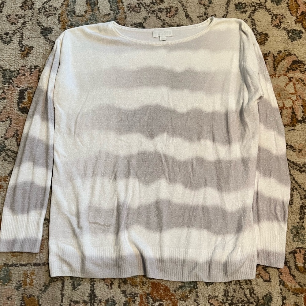 Barefoot Dreams CozyChic ultra light boatneck pullover Sz Large. Gently used.